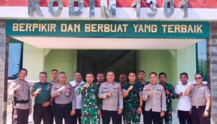 Silaturahmi Polres Sangihe Pererat Sinergitas Bersama Kodim 1301/Sangihe