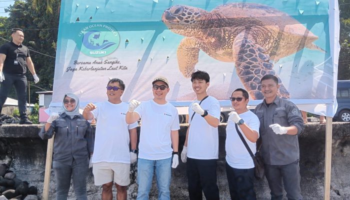 Clean Up The World and Service Campaign, Koloborasi Antara Dinas Perikanan Sangihe Dengan PT. Suzuki Marine Manado