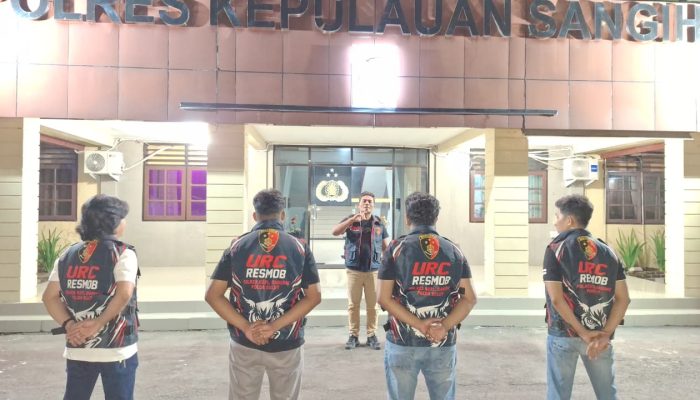 Ciptakan situasi kamtibmas yang aman, Team URC Polres Kepualauan Sangihe lakukan Patroli   